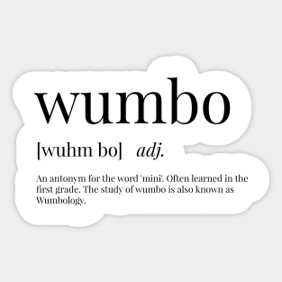 Wumbo Definition Sticker